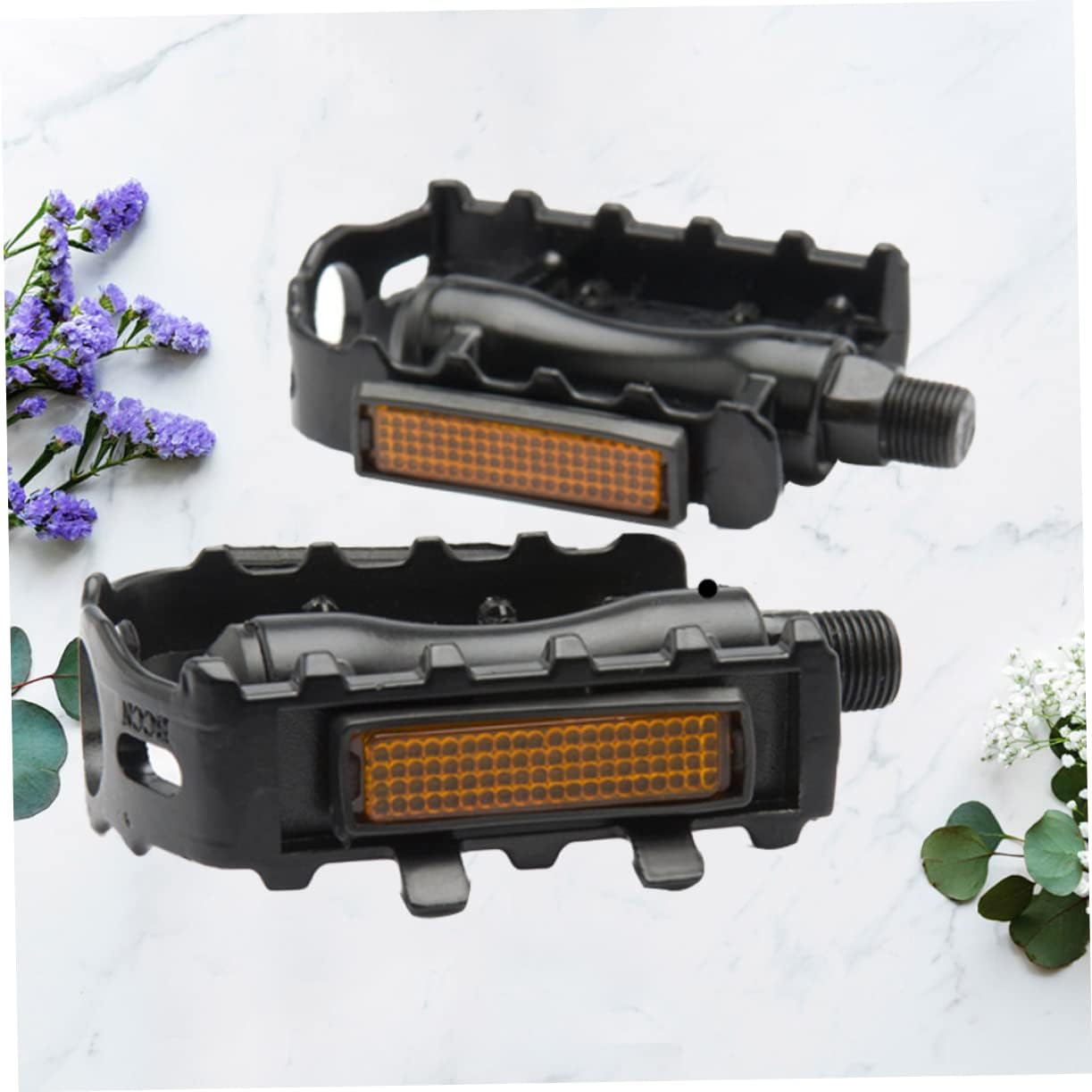 Kisangel 1 par de tacos negros MTB Pedales Bling Accesorios Ciclismo Pedales de Bicicleta de Montaña Pedal Reposapiés Pedal de Plataforma Pedal