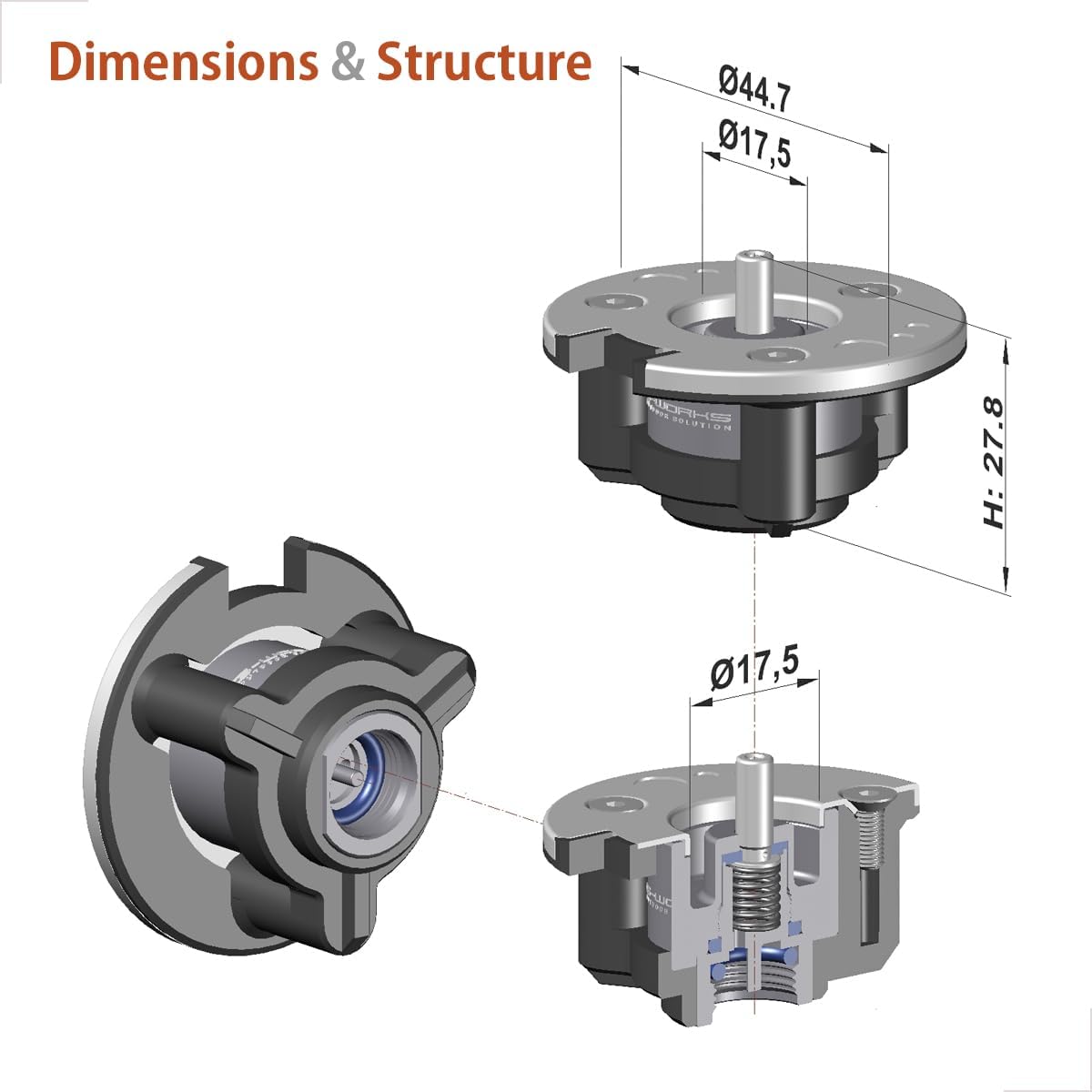 G-WORKS Adaptador de butano de tornillo-Tipo de imánRecipiente de válvula LindalCartucho de gas butanoBoquilla de recipienteAdaptador tipo imán