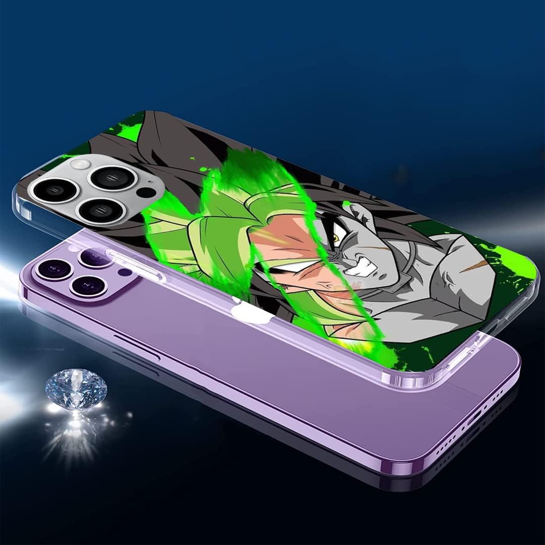 Funda para teléfono Broly compatible con iPhone 15 Plus Scratch Charm TPU Transparente Bumper 5G