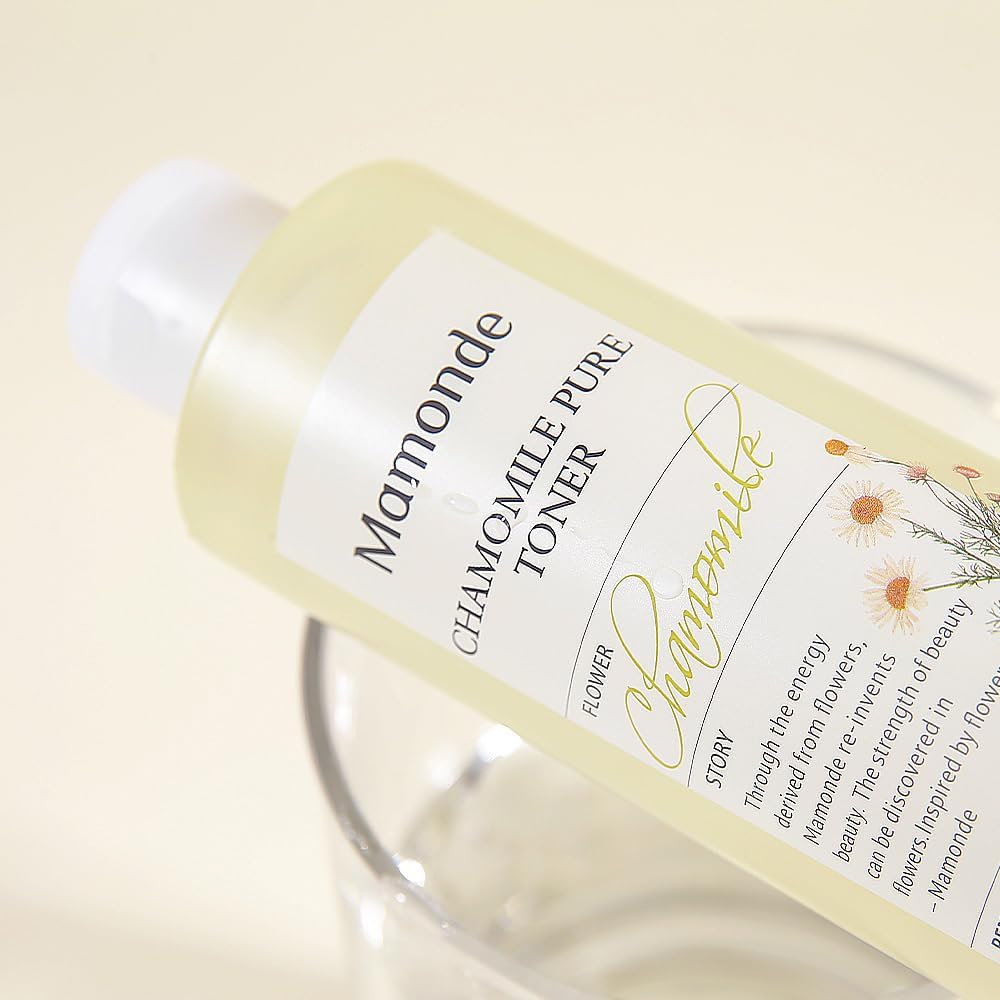 Mamonde Tónico puro de manzanilla, tóner facial calmante y suave para pieles sensibles, barrera cutánea fortalecedora de provitamina B5, probada