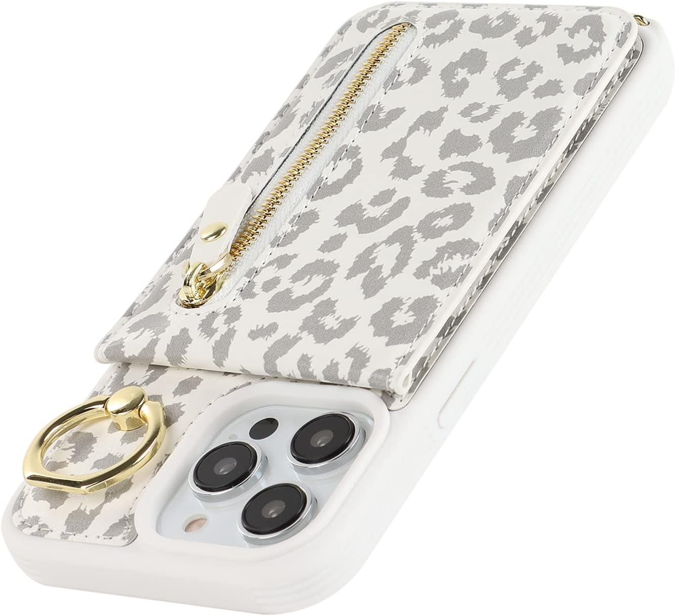 Jaorty Funda para iPhone 13 Pro para mujer con tarjetero, funda para iPhone 13 Pro con correa, funda cruzada con ranuras para tarjetas de crédito,