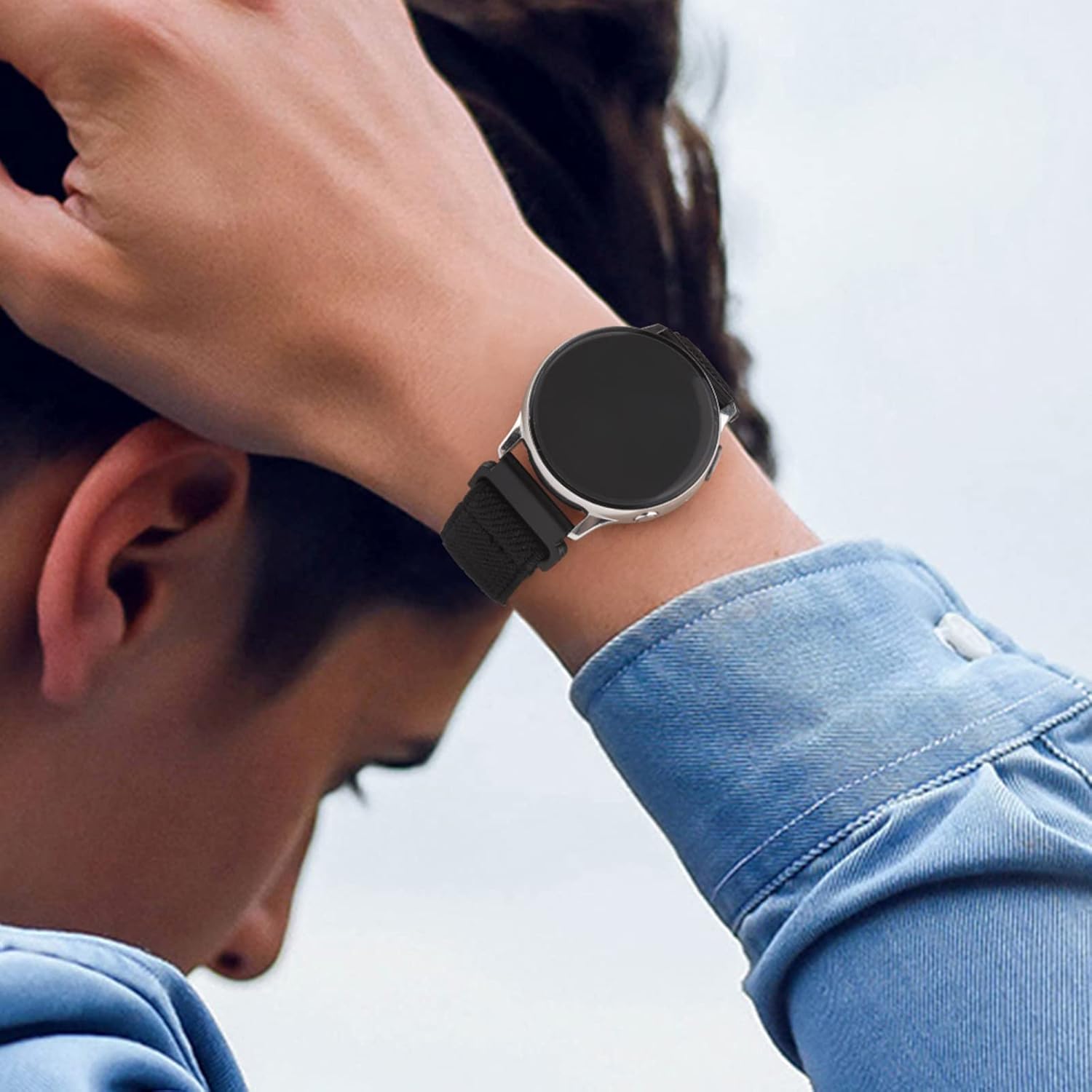 Bandas para Garmin Venu  Venu 2 Plus  Venu Sq Watch Band para mujeres y hombres, paquete de 2 correas de repuesto elásticas suaves ajustables para