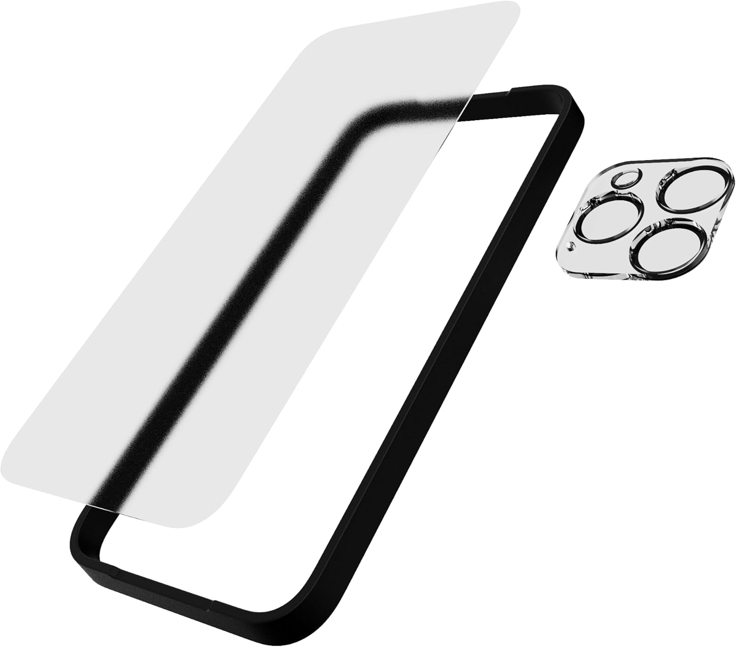 Tech21 Impact Glass – Pantalla antirreflejo con protector de lente de cámara para iPhone 15 Pro Max
