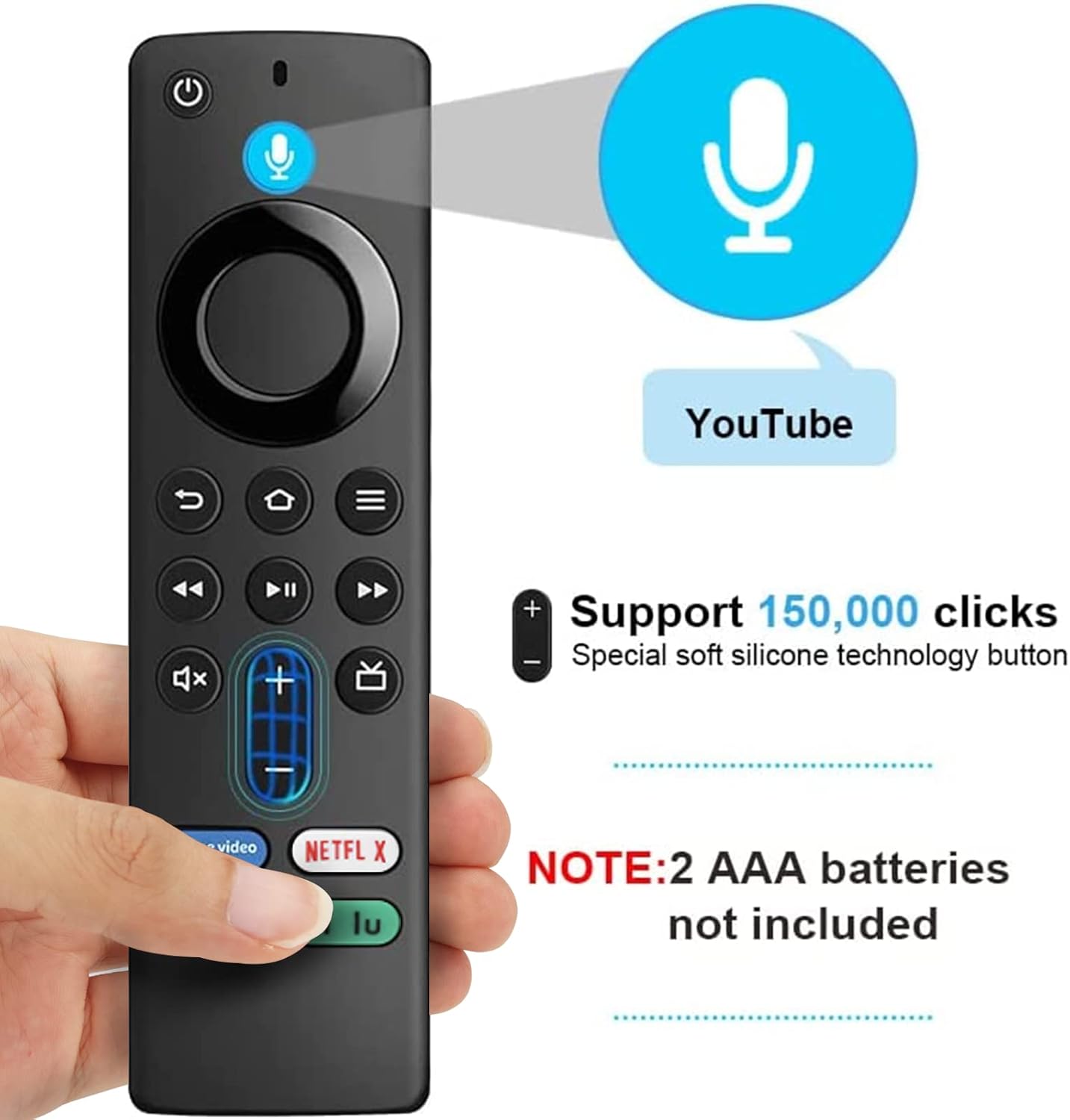 Control remoto de voz de repuesto L5B83G con control remoto F Stick compatible con televisores F Stick 4KMaxLiteCubitos, etc. No es para televisores
