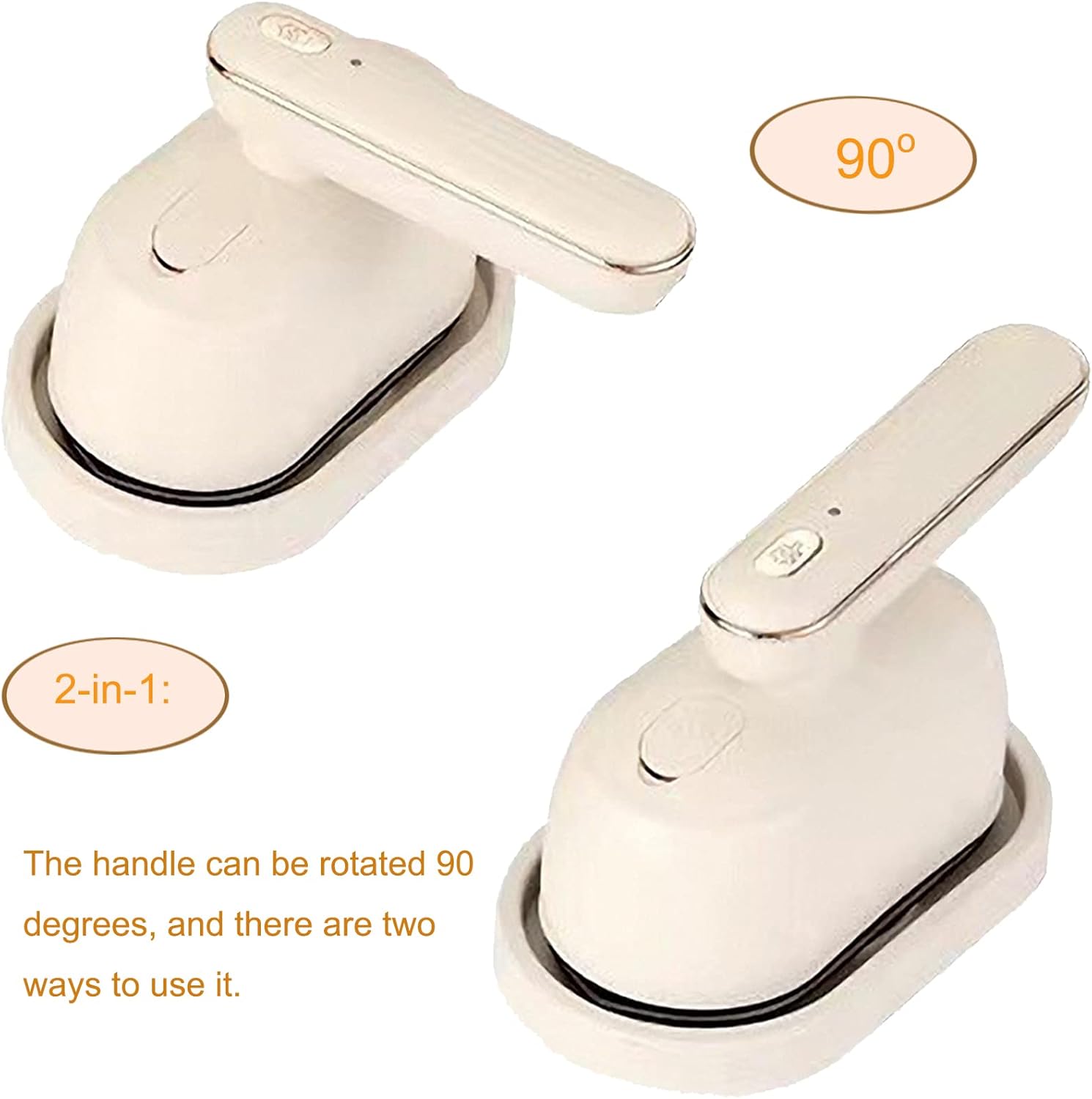 RULA Plancha de vapor de viaje para vaporizador de ropa, mini plancha de vapor portátil para ropa, pequeña máquina de planchar en seco y húmedo 2 en