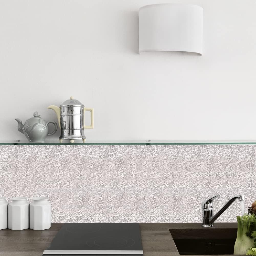 Papel tapiz para salpicaduras de cocina, 15.7 x 196.8 pulgadas, papel de contacto, autoadhesivo a prueba de aceite, resistente al calor, adhesivo de