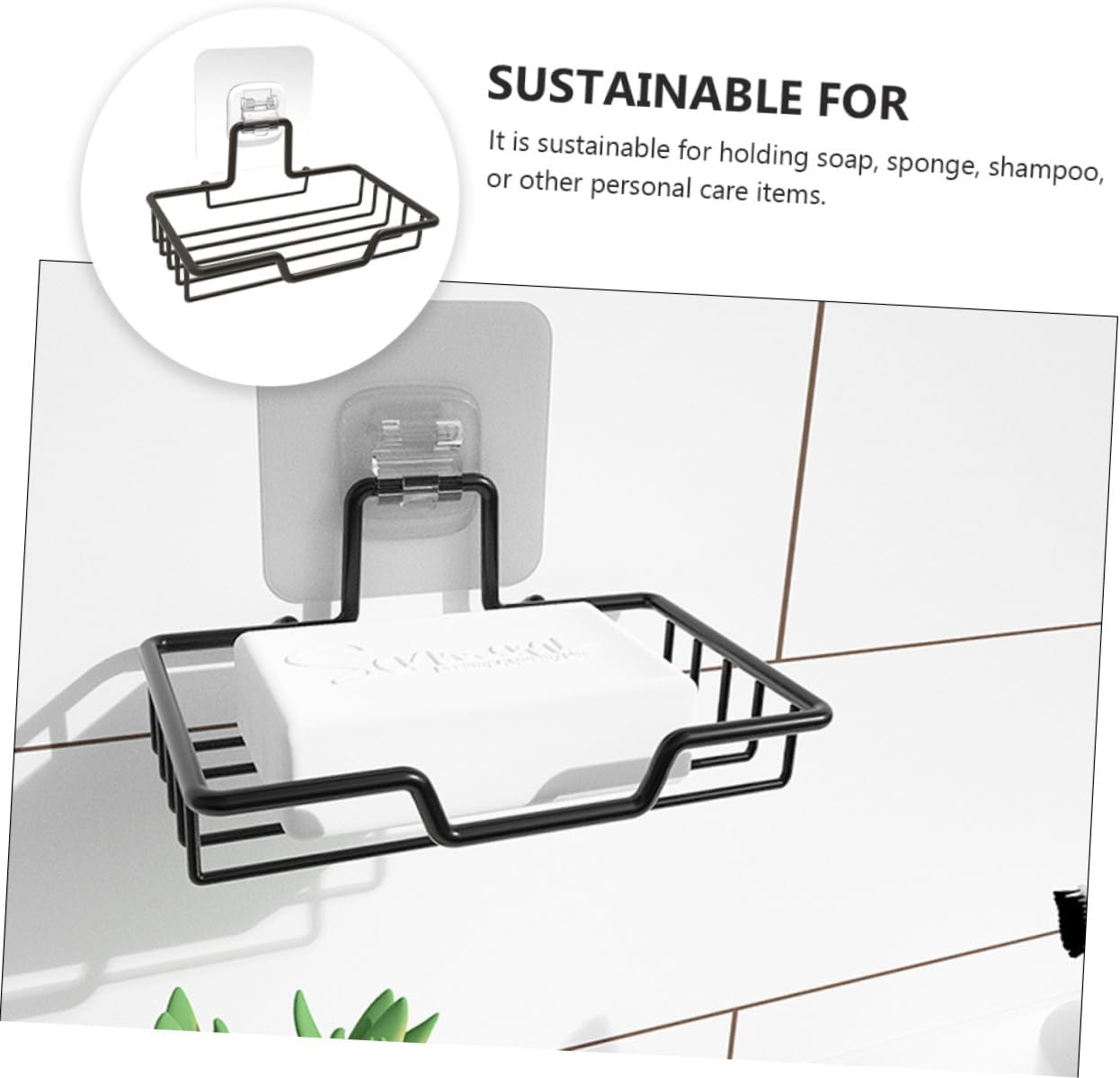 Caja de acero inoxidable Jabonera Titular de jabón de cocina Soporte de jabón de succión al vacío Caja de jabón de baño Jabonera Fregadero Soporte