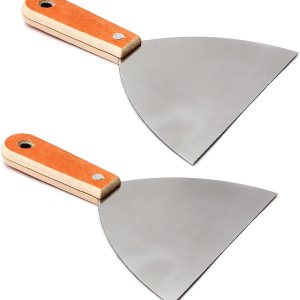 Utoolmart 2 cuchillos de masilla, cuchillos de masilla rígidos de acero al carbono de 6 pulgadas, cuchillo de espátula, raspador de pintura, Utoolmart 2 cuchillos de masilla, cuchillos de masilla rígidos de acero al carbono de 6 pulgadas, cuchillo de espátula, raspador de pintura,