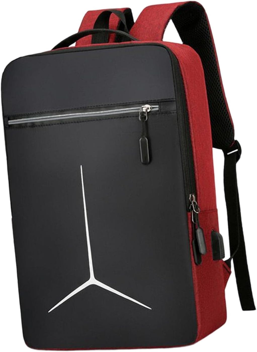 UxicRuya Lightweight Laptop Backpack with USB Port for Business Professionals, Red