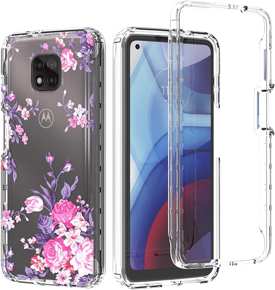 Funda transparente para Moto G Power 2021 (no compatible con la versión 2020), funda transparente para Motorola G Power, TPU 360, cuerpo completo, a