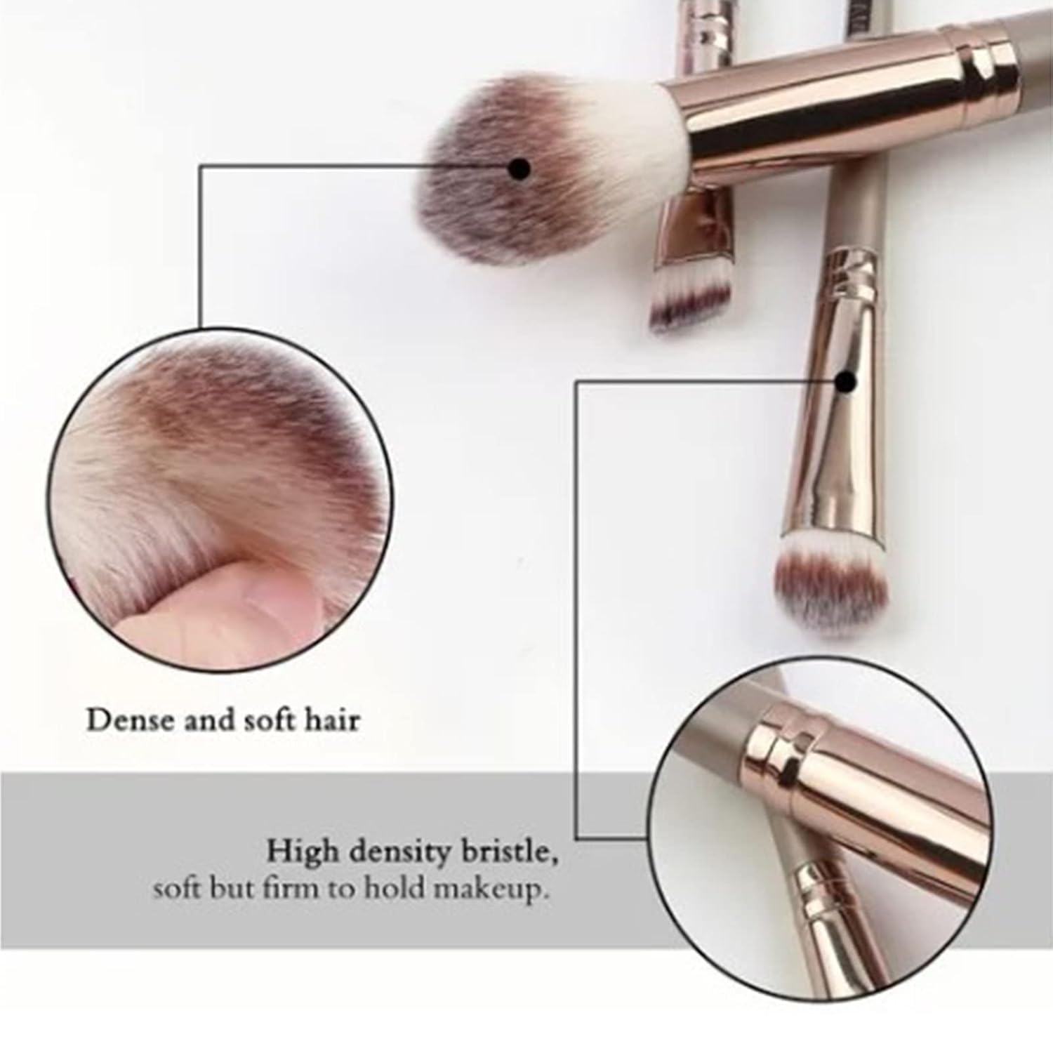 20 brochas de maquillaje, kit de brochas de maquillaje, correctores de sombras de ojos, pinceles de maquillaje, marrón café, suave, agradable a la