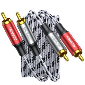 SNANSHI Cables 2RCA de 10 pies macho 2RCA macho a 2RCA macho, cable de audio estéreo de nailon trenzado, doble blindaje 2RCA a 2RCA cable de audio SNANSHI Cables 2RCA de 10 pies macho 2RCA macho a 2RCA macho, cable de audio estéreo de nailon trenzado, doble blindaje 2RCA a 2RCA cable de audio