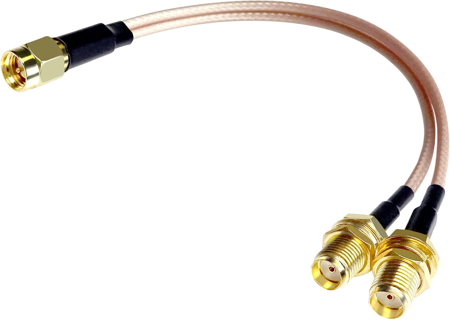 Goupchn Cable divisor SMA macho a doble SMA hembra Cable divisor RG316 Y Cable divisor 4G LTE Antena Adaptador Cable Divisor 50 Ohm 6.7 in