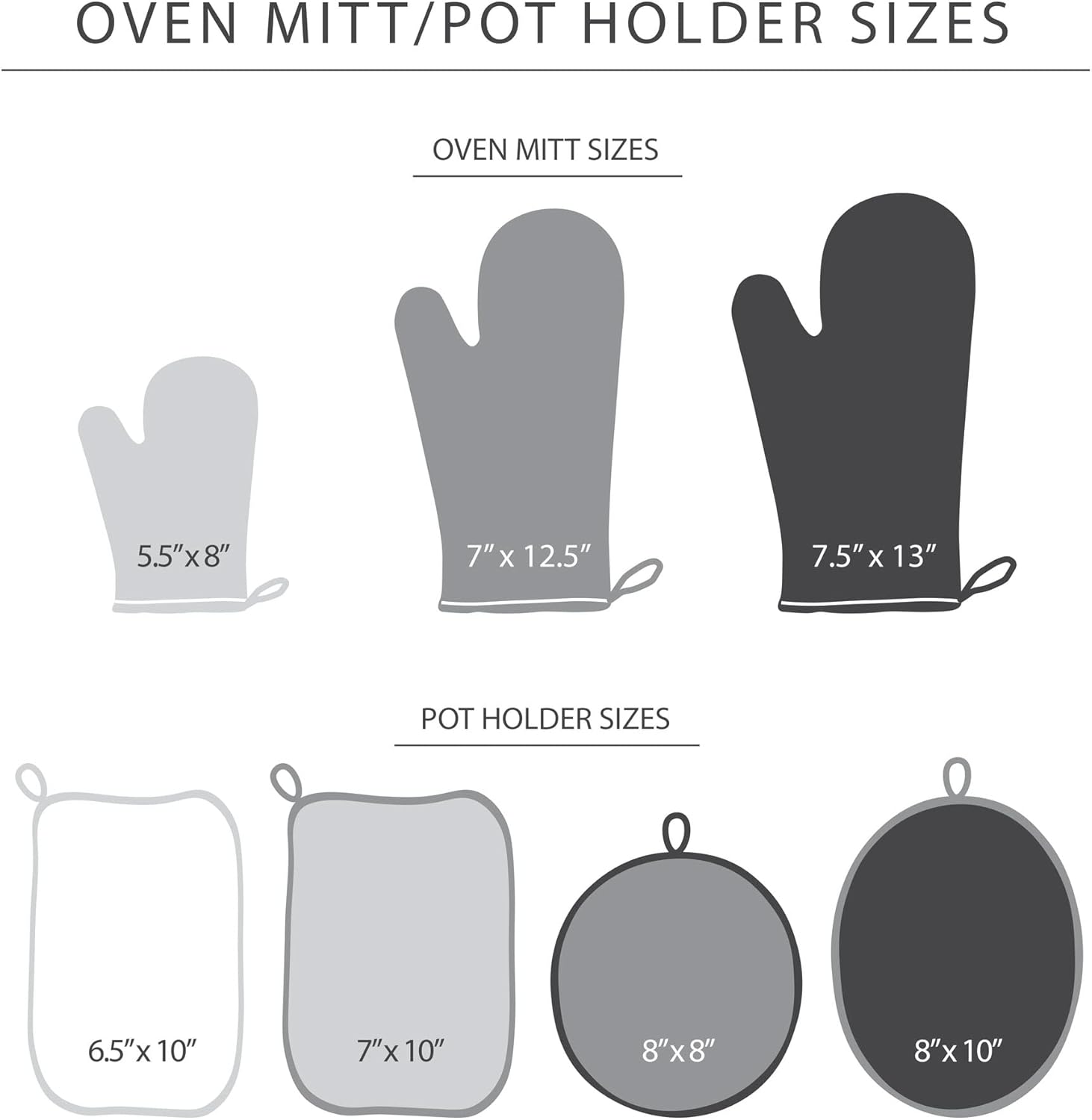 Guantes KitchenAid, mini guantes de horno, de algodón, con agarre de silicona