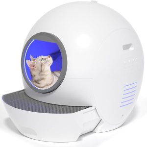Caja de arena para gatos autolimpiante automática extragrande con control de aplicación, alerta segura y monitor de salud inteligente, eliminación Caja de arena para gatos autolimpiante automática extragrande con control de aplicación, alerta segura y monitor de salud inteligente, eliminación