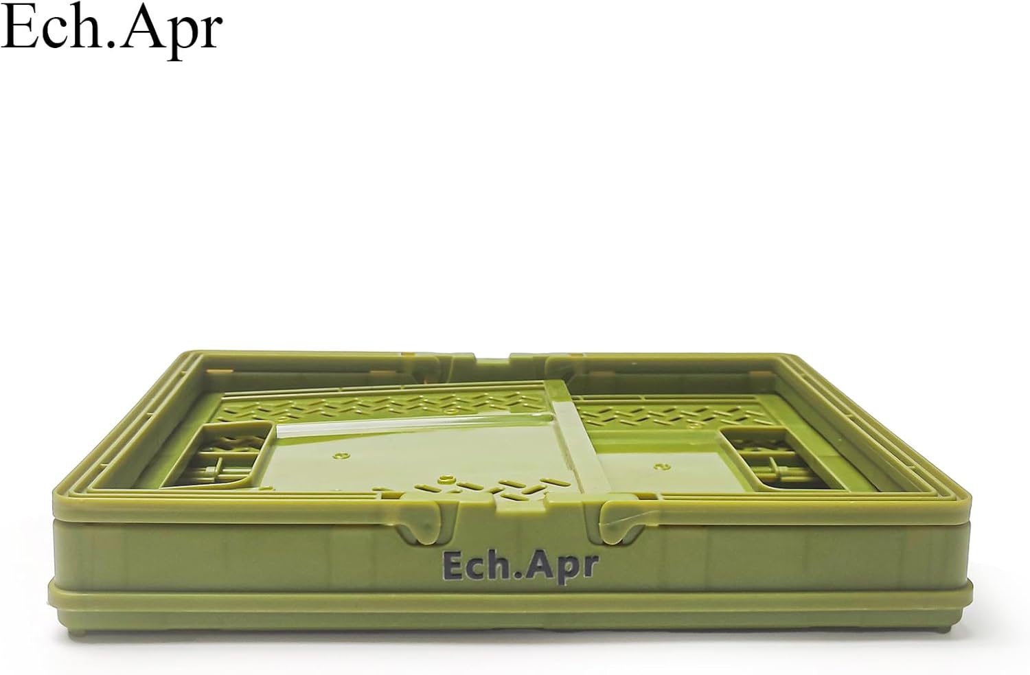 Ech.Apr Cesta de plástico para organización de almacenamiento de escritorio, mini caja apilable con asa de transporte, cesta plegable para el hogar,