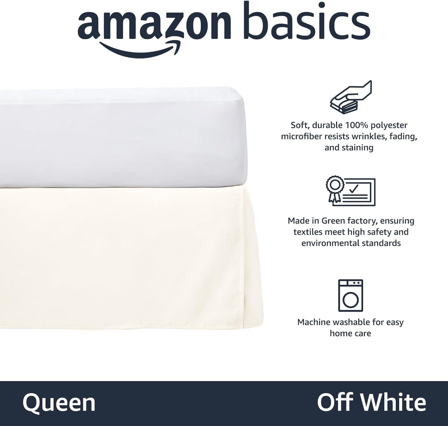 Tienda Basics Faldón para cama con pliegues