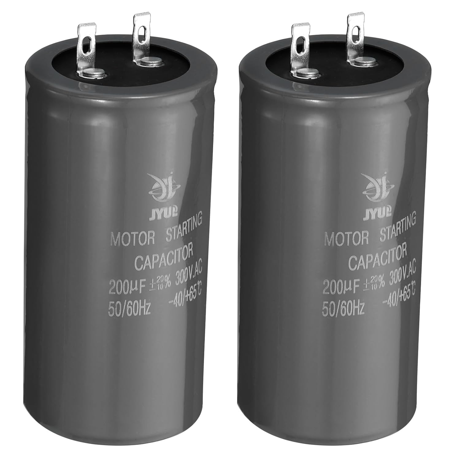 PATIKIL Condensador de arranque del motor, 2 unidades 200uf 300V 5060Hz CD60 condensador de arranque para aire acondicionado, motor eléctrico
