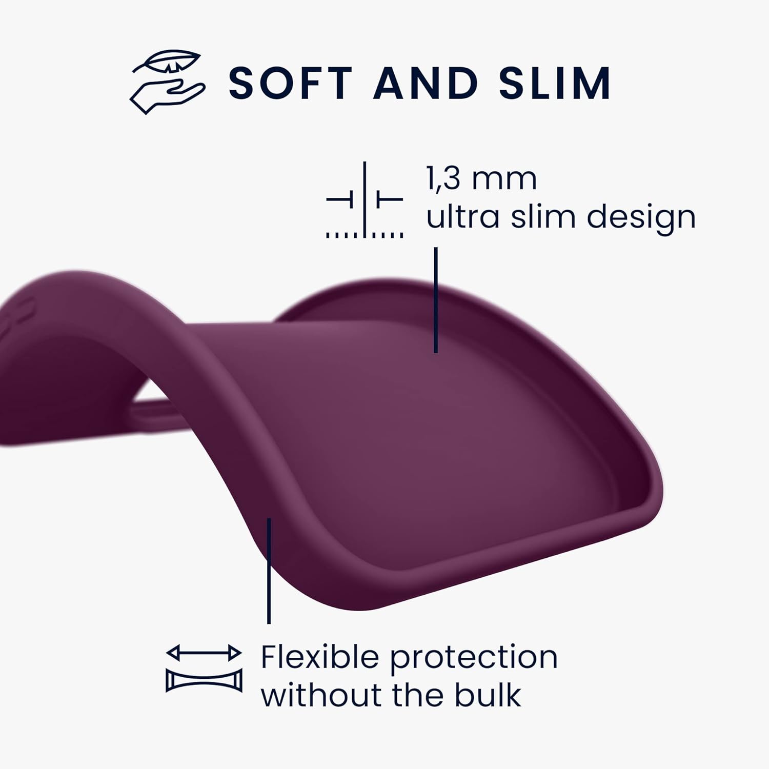 kwmobile Funda compatible con Motorola Moto G23  Moto G13 – Funda protectora de silicona TPU suave y delgada – Violeta burdeos