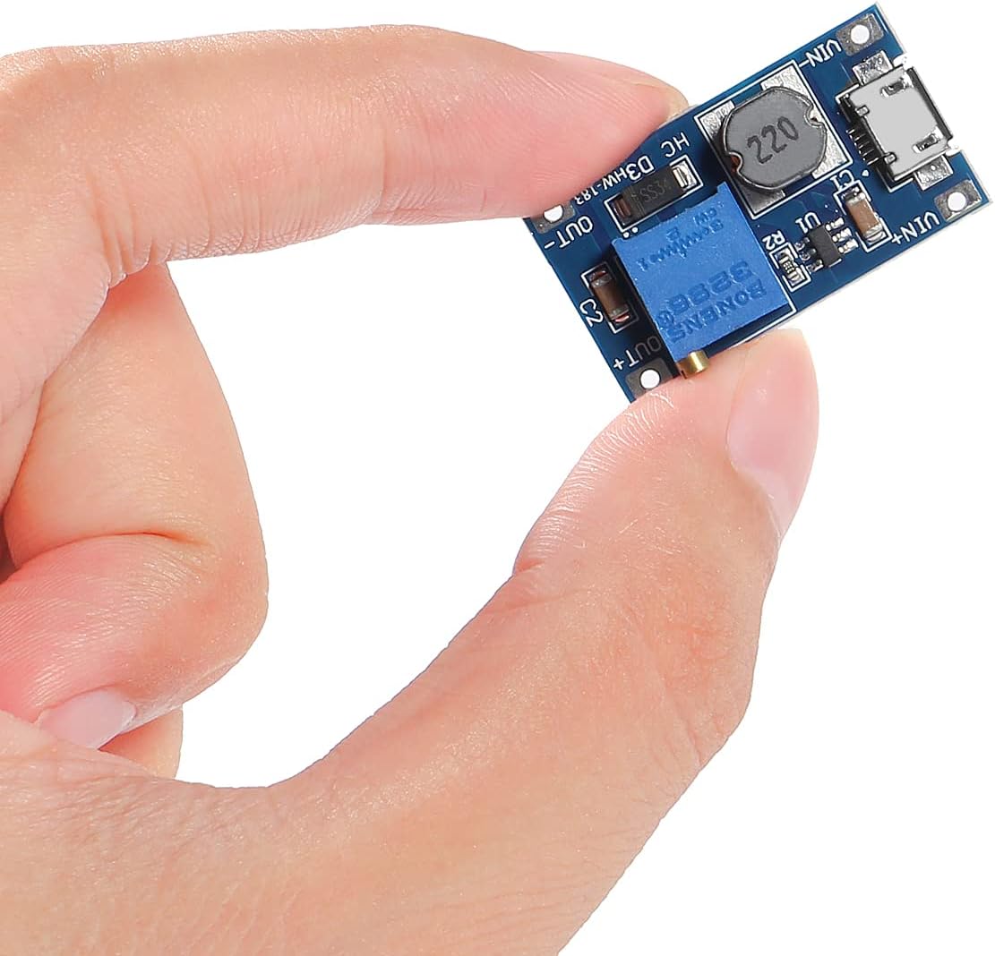 MT3608 DC a DC Step Up Boost Converter, MELIFE MT3608 con regulador de voltaje Mico USB DC ajustable Step Up Boost Converter Voltaje de potencia