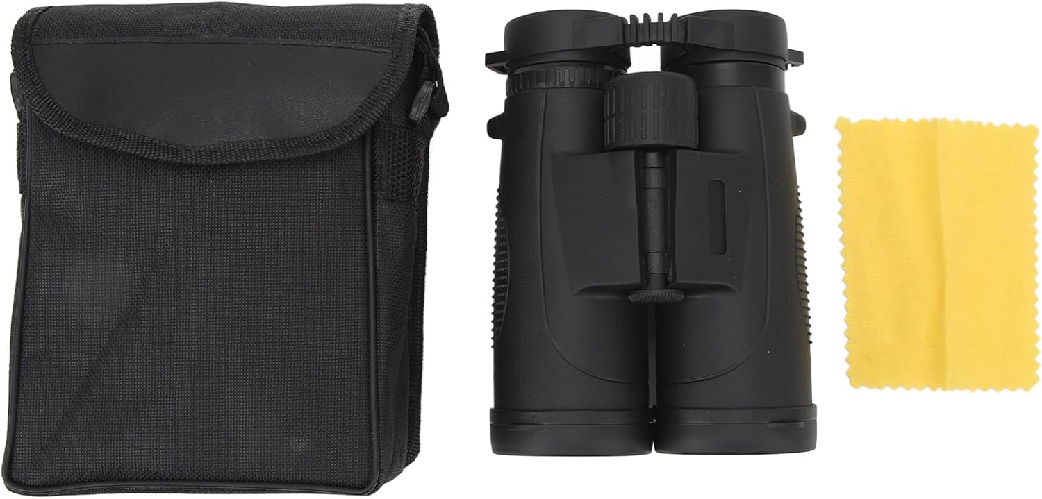Binoculares HD, prismáticos de viaje profesionales ajustables con lente objetivo de 1.654 in impermeable para adultos para observar la luna