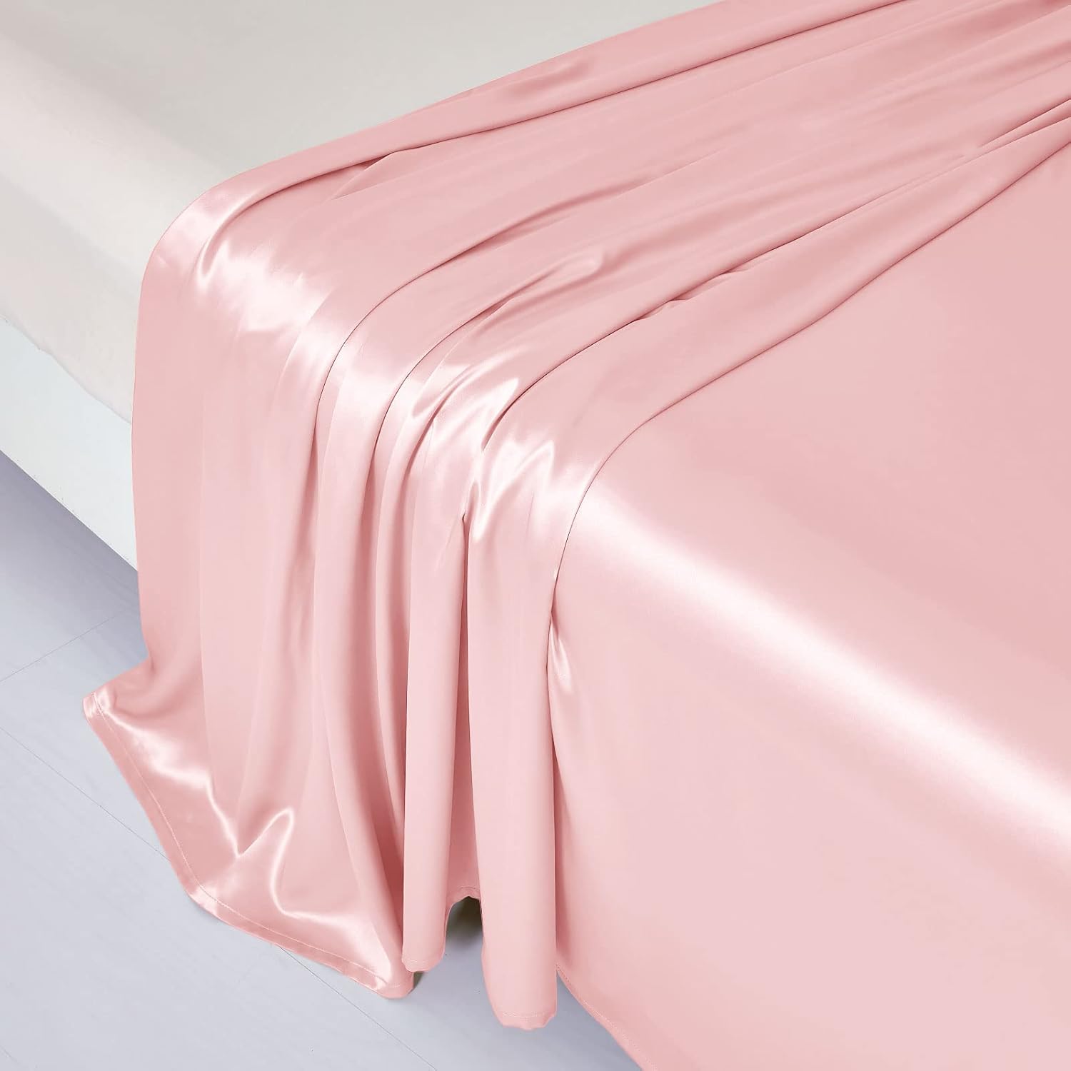 THXSILK Juego de sábanas de seda de 22 Momme, 4 piezas, sábanas de seda 7A+, juegos de ropa de cama de lujo, ultra suaves, duraderas, 100% seda de