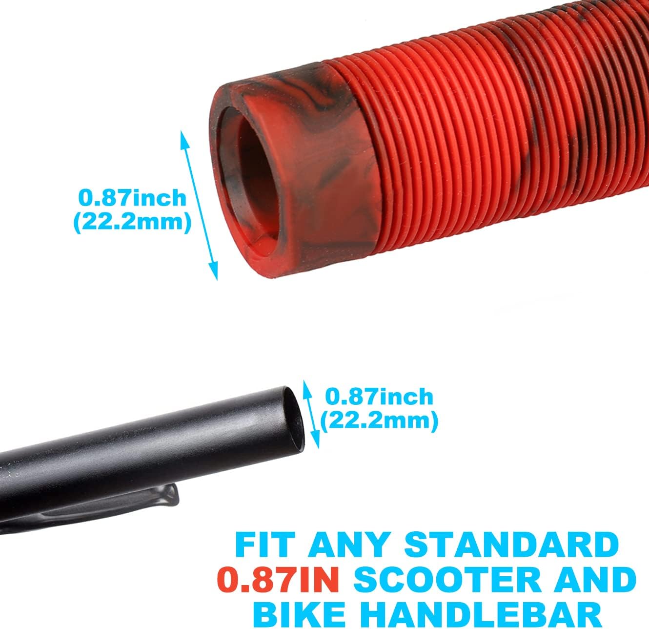 Empuñaduras de scooter  Color mixto Bicicletas MTB Scooter Agarres de mango suave 5.709 in para Pro Stunt Kick Scooter, bicicletas BMX, bicicleta de