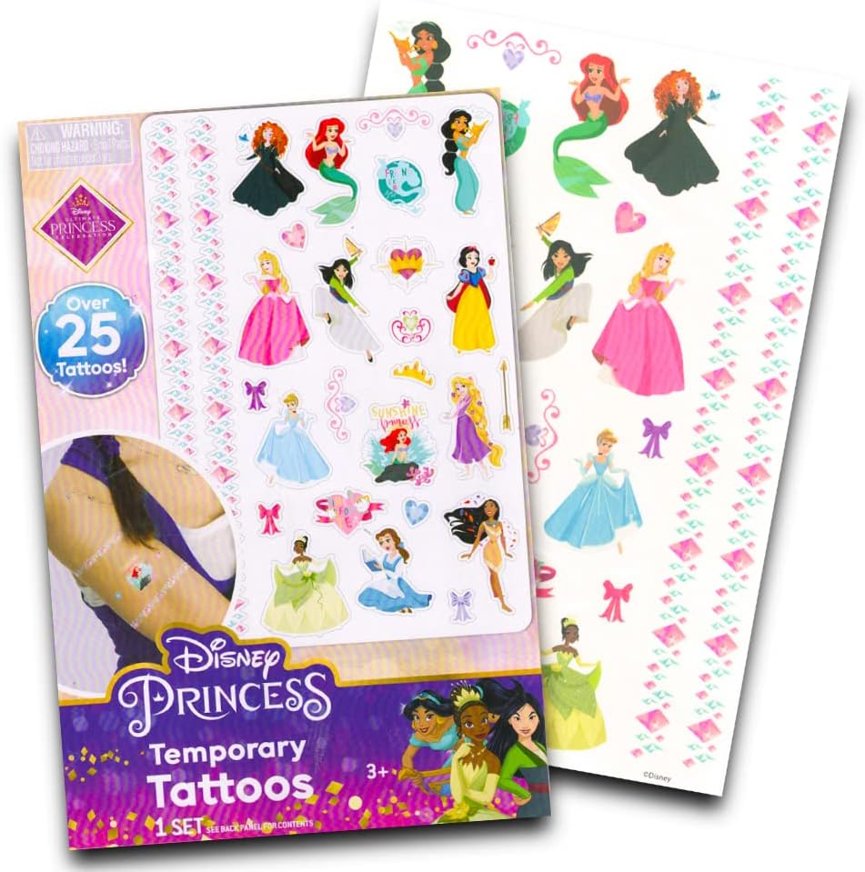 Disney Princess Más de 50 Tatuajes Temporales