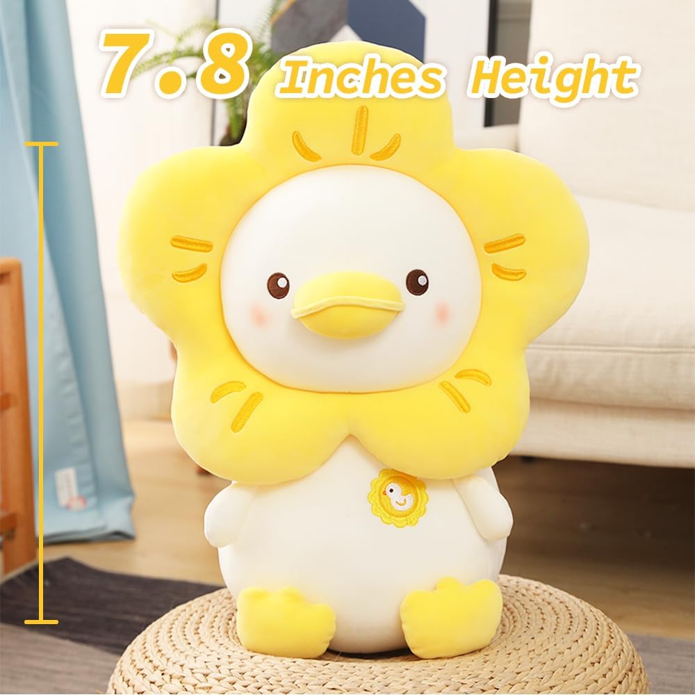 Peluche de pato de peluche suave y lindo juguete de peluche para niños, pato, rosa, 9.8 pulgadas