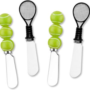 Mango de resina pintado a mano de 4 piezas con hoja de acero inoxidable esparcidor de quesocuchillo esparcidor de mantequilla, surtido (tenis) Mango de resina pintado a mano de 4 piezas con hoja de acero inoxidable esparcidor de quesocuchillo esparcidor de mantequilla, surtido (tenis)