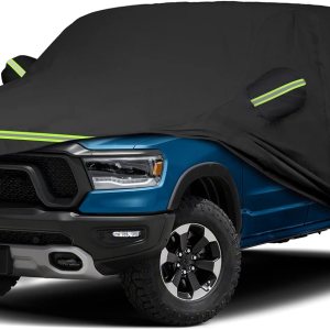 BORDAN Funda para automóvil Dodge Ram 1500 Classic Crew Cab de 5 pies 7 pulgadas o Quad Cab 6 pies 4 pulgadas, caja de tela Oxford 420D, protección BORDAN Funda para automóvil Dodge Ram 1500 Classic Crew Cab de 5 pies 7 pulgadas o Quad Cab 6 pies 4 pulgadas, caja de tela Oxford 420D, protección