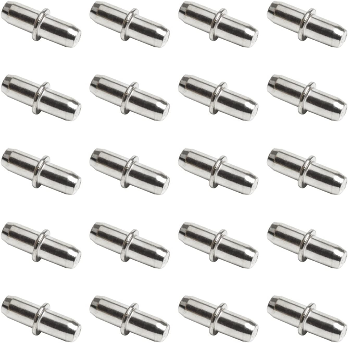 20 piezas de metal para armario de armario, pasadores de soporte, clavijas para estanterías, estantes separadores, soportes de almacenamiento de