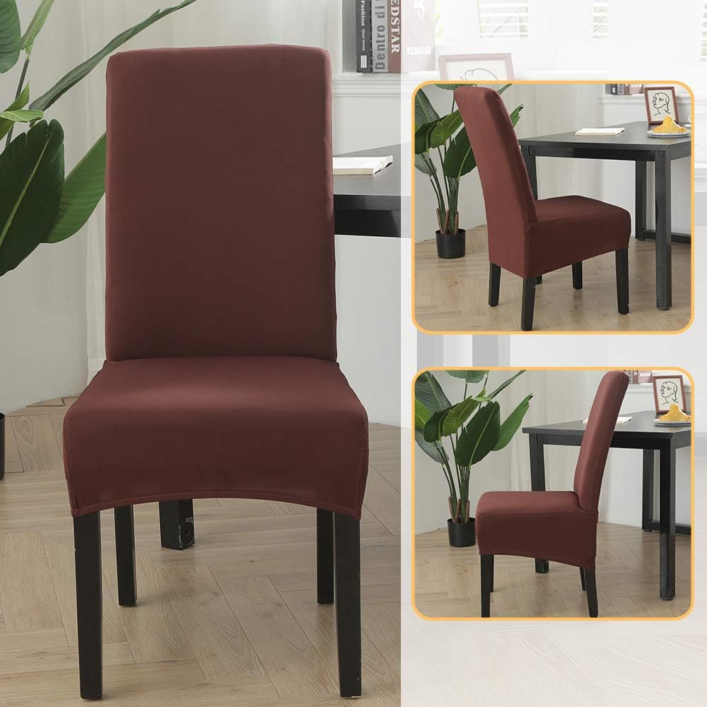 Fundas elásticas para sillas de comedor, XLextragrandes, extraíbles y lavables, suaves, de Spandex extra grande para sillas de comedor para cocina,