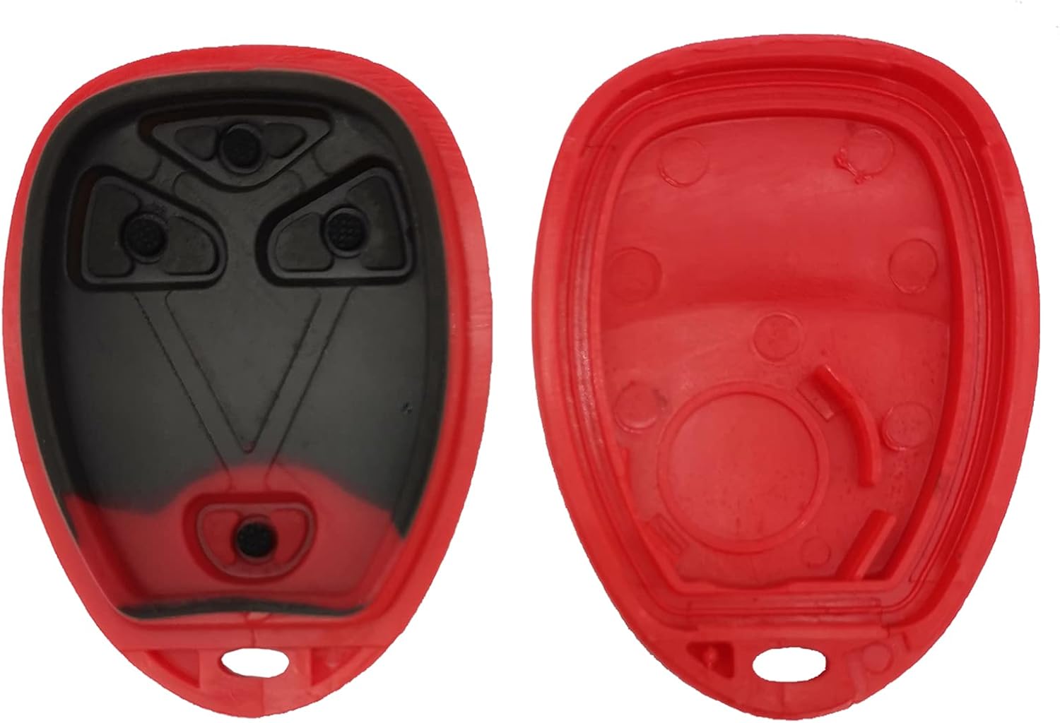 J-ACCES – Funda de repuesto para llavero de automóvil para GM GMC Chevrolet Chevy Buick de 4 botones, cubierta de almohadilla de entrada sin llave