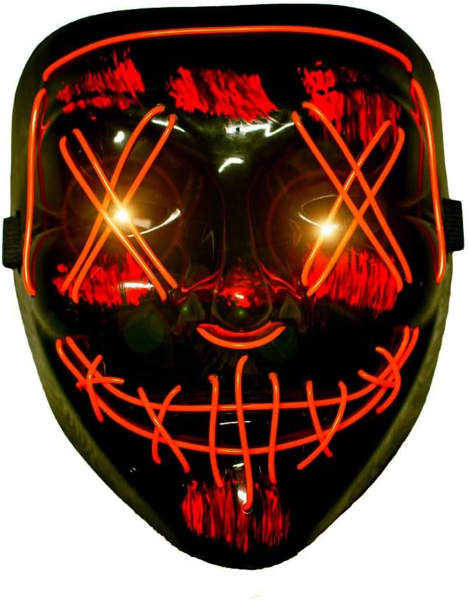 Máscara de baile callejero Máscara de juego Máscara de Halloween Máscara de brillo Máscara de fuego fantasma Máscara LED