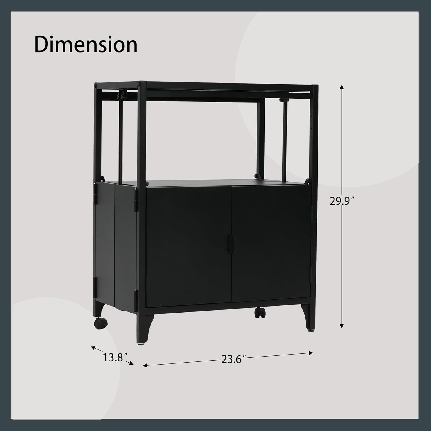 Morden Buffet – Armario plegable de metal, armario plegable de acero con recubrimiento en polvo, para patio, exterior, interior, cocina, baño,