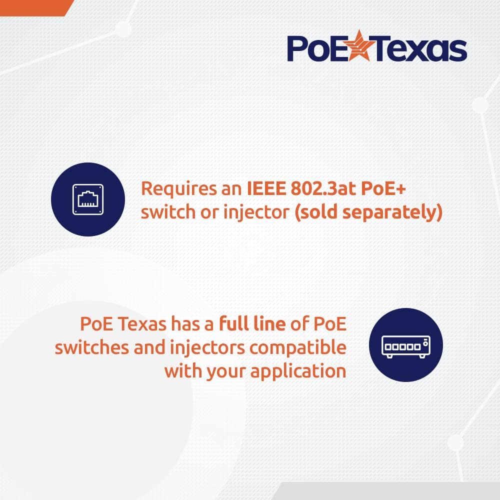 PoE Texas Alimentación PoE+ y datos Gigabit separados, compatible con Google Mesh, Eero, Nest Cam, Apple Pro, Air y Mini tablets, Google Pixel,