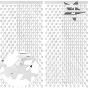 Abien Cortinas de flecos de papel de aluminio metálico con flecos de oropel para puerta de fiesta, serpentinas brillantes, decoraciones de fiesta Abien Cortinas de flecos de papel de aluminio metálico con flecos de oropel para puerta de fiesta, serpentinas brillantes, decoraciones de fiesta