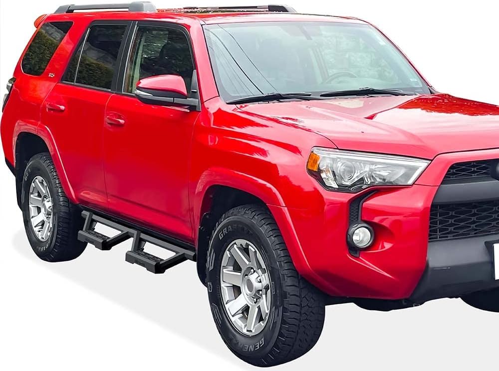 APS Estribos de acero inoxidable con barras laterales compatibles con Toyota 4Runner 2010-2016 Trail & 17-24 TRD Off-Road y SR5 2014-2024