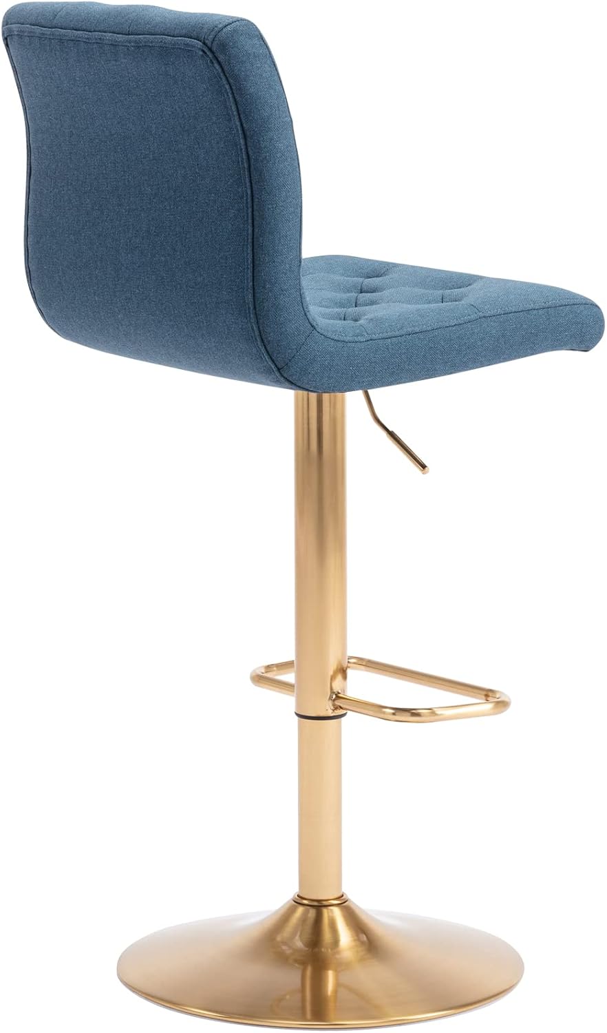 Brage Living Taburete de bar de tela copetudo, taburete de bar giratorio ajustable en altura de mostrador con respaldo, silla de bar tapizada sin