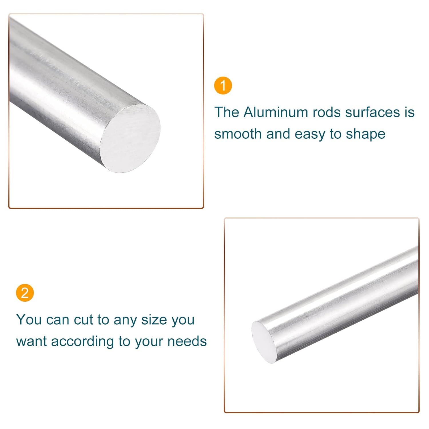 MECCANIXITY Varilla redonda sólida de aluminio de 0.394 in de diámetro, 11.811 in de longitud, para manualidades, paquete de 1 unidad