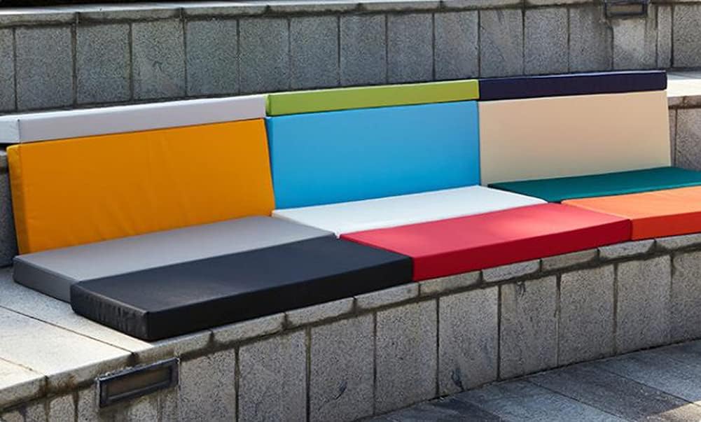 Funda de cojín para patio al aire libre, impermeable, de mimbre para jardín, sofá biplaza, tapete de banco fresco, tapete largo para silla de
