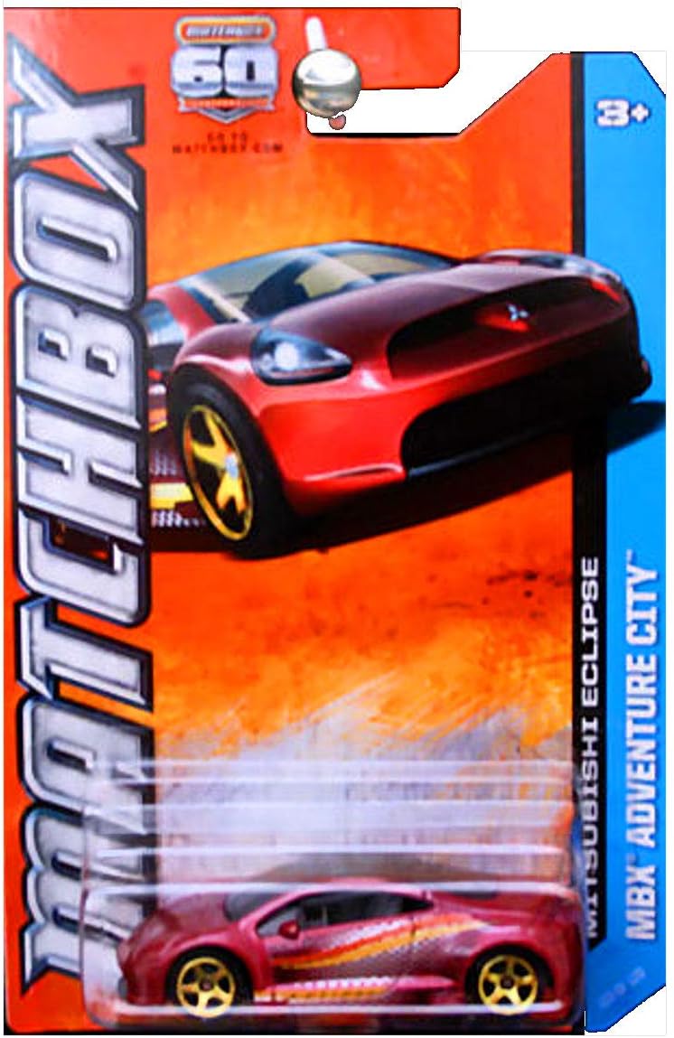 Matchbox 2013 MBX Adventure City Mitsubishi Eclipse en Rojo
