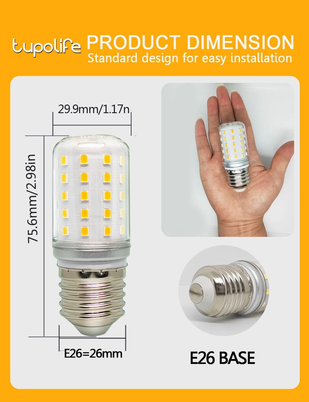 5304511738 Bombilla LED para refrigerador Frigidaire Electrolux PS12364857 AP6278388, 4W (equivalente a 40W), AC100-265V blanco cálido E26 bombilla