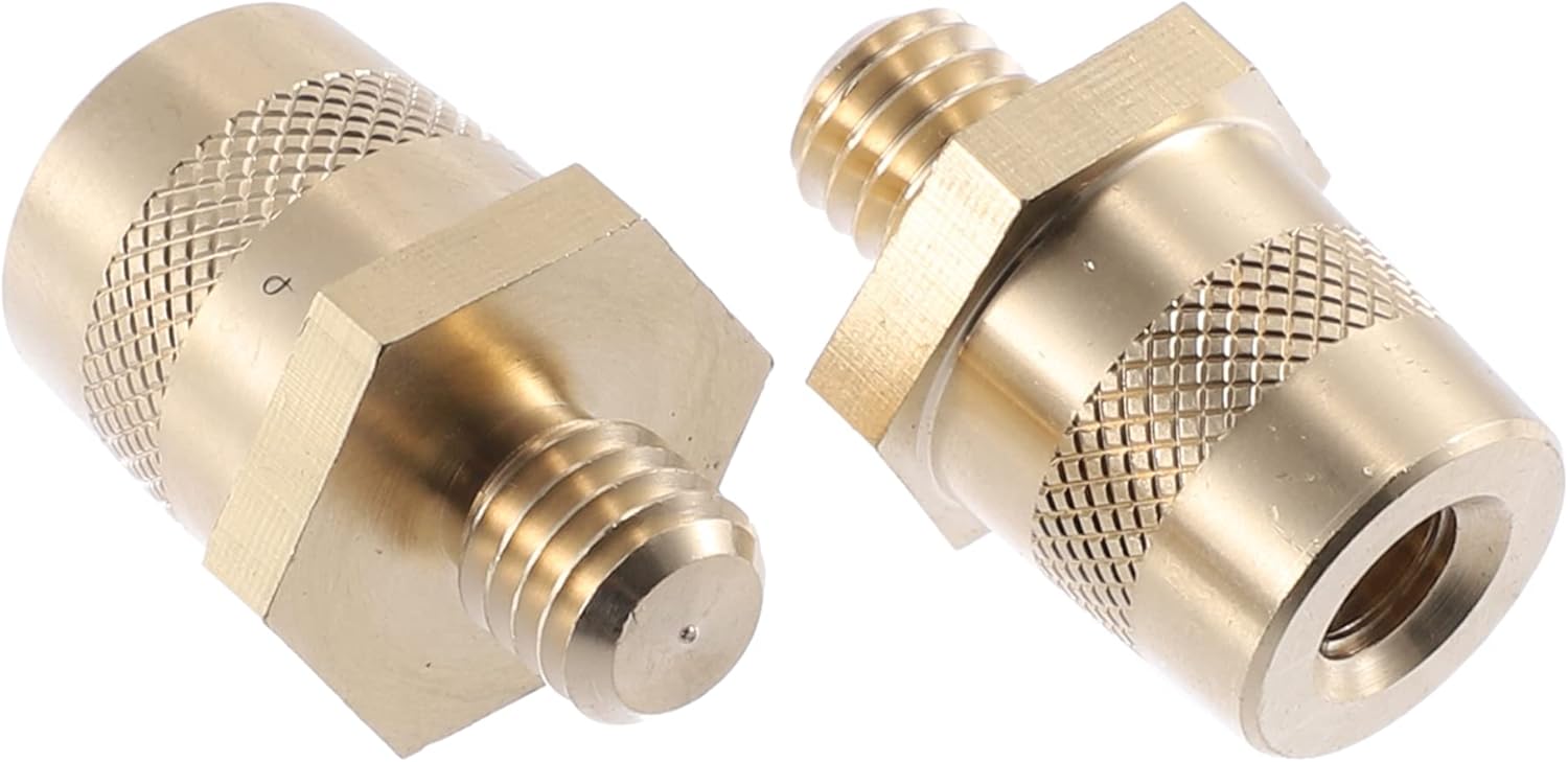 X AUTOHAUX 2 pares de conectores de terminal de batería de 38 pulgadas, adaptador de poste de tono de latón, tornillos extensores de tuercas