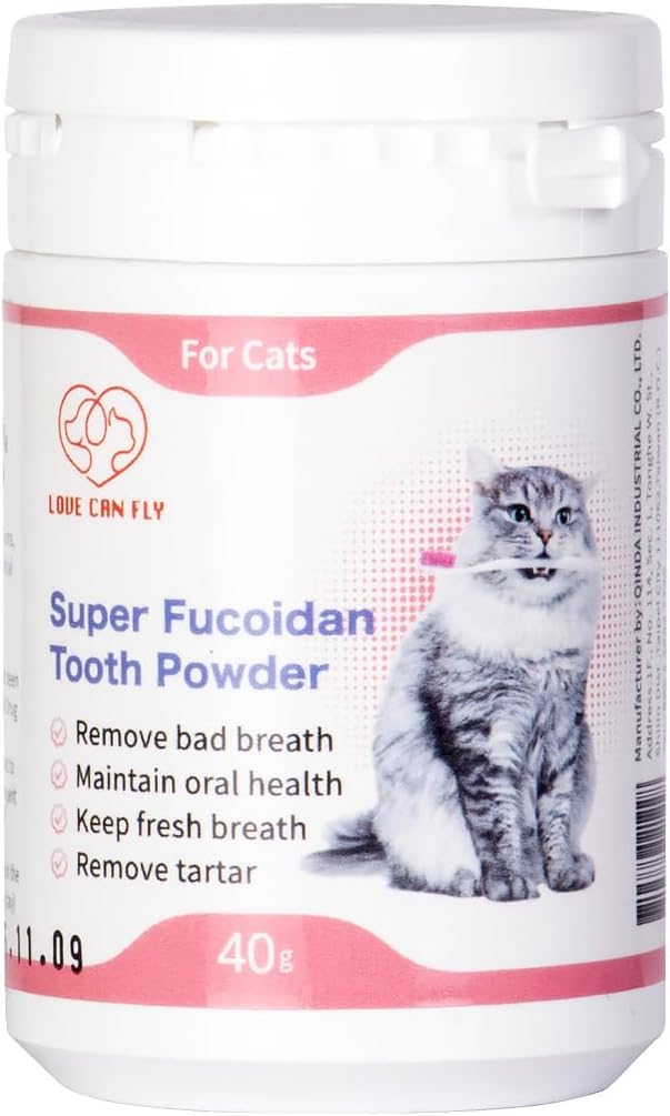 Polvo de limpieza de dientes de gato, alimentación simple, ayuda para eliminar la placa de sarro, elimina el olor oralcuidado dental de mascotas,