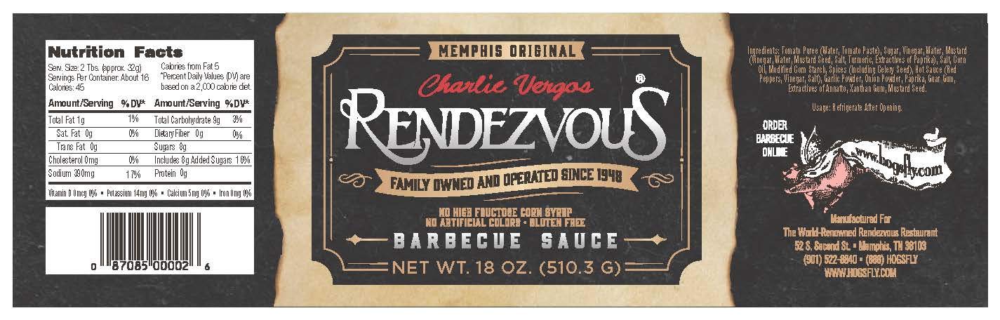 Charlie Vergos Rendezvous – Paquete combinado de salsa barbacoa original y picante (1 libra 2 oz (510 g) cada uno)