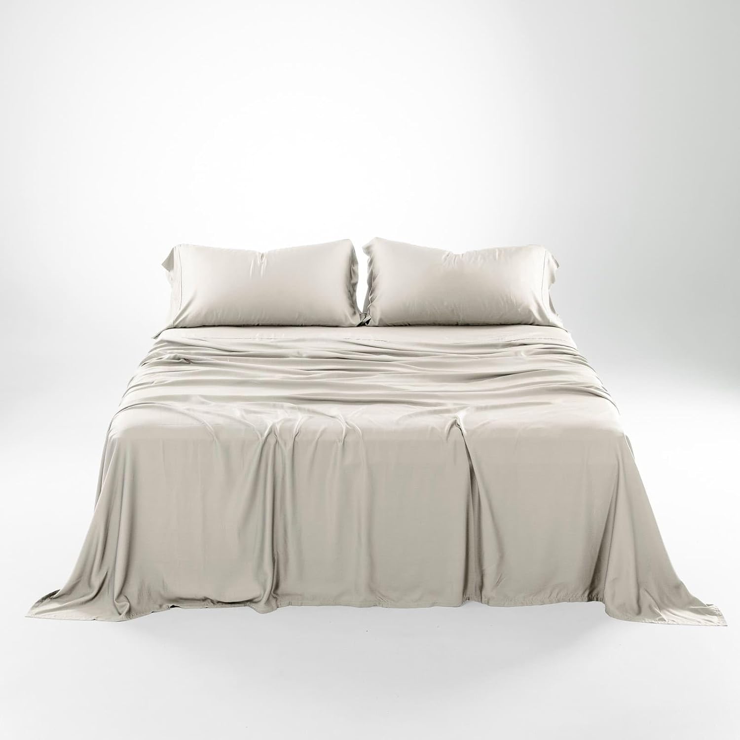 Olive + Crate Juego de sábanas y fundas de almohada refrescantes de eucalipto tamaño King  100% fibra Tencel certificada de Austria  Mejor que el