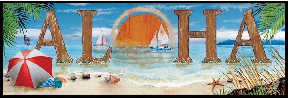 ArtDirect Aloha 18×9 Gallery Wrapped Canvas Museum Art by Wargo, Ed