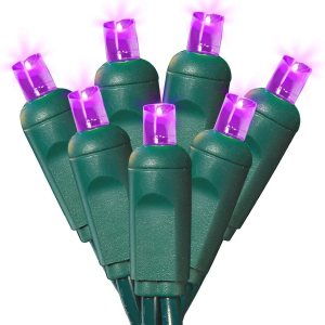 1001 LIGHTSUPPLY LIMITED Luces de Navidad moradas de 17 pies, 50 luces LED de alambre verde con enchufe, IP64 impermeable hada estrellada gran 1001 LIGHTSUPPLY LIMITED Luces de Navidad moradas de 17 pies, 50 luces LED de alambre verde con enchufe, IP64 impermeable hada estrellada gran